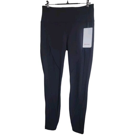 Lululemon Legging Women 8 Black Wunder Under Hi-Rise 28" Rib Crossfit Athleisure - Picture 1 of 9